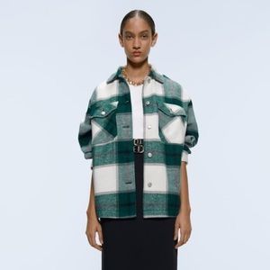 Zara Blue & Green flannel Shacket